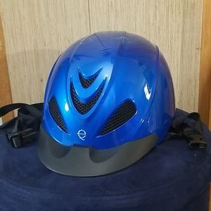 Blue riding helmet